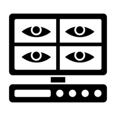 Isolated CCTV Glyph Icons SVG Free Vector Graphic