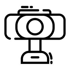 Isolated CCTV Line SVG Free Vector Graphic