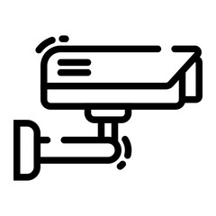 Isolated CCTV Line SVG Free Vector Graphic