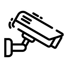 Isolated CCTV Line SVG Free Vector Graphic