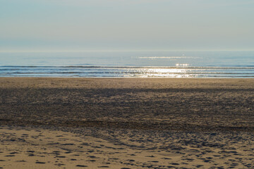 Sun Reflection in North Sea Netherlands