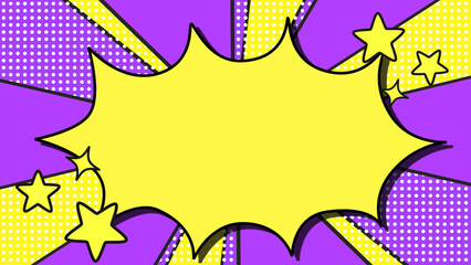 ポップな背景と吹き出し
