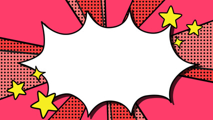 ポップな背景と吹き出し
