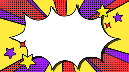 ポップな背景と吹き出し
