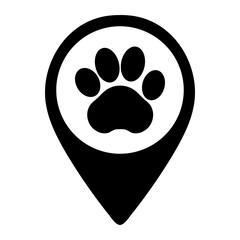 Isolated Map Pin Location Glyph Icons SVG Free Vector Graphic