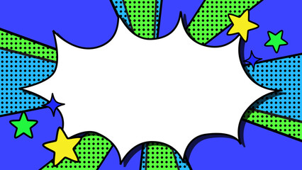 ポップな背景と吹き出し

