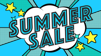 summerSALEの文字が飛び出す背景
