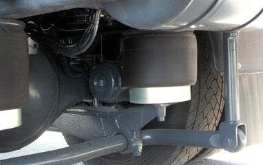 Truck air suspension. Trailers air suspension system. Car with air suspension.