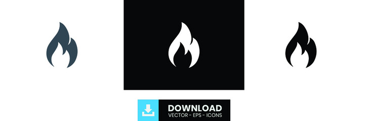 fire outline icon, black fire outline icon, white fire outline icon, fire icon.