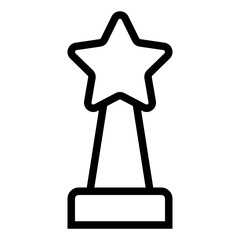 Isolated Award and Medal Line SVG Free Vector Graphic