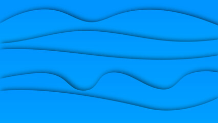 Abstract blue wavy shapes. Blue striped patterns. Vector.