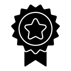 Isolated Award and Medal Glyph Icons SVG Free Vector Graphic