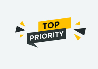 top priority text web template. social media post design
