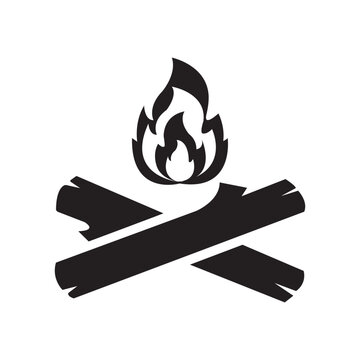 Bonfire icon shape sign. Vector illustration image. Isolated on white background