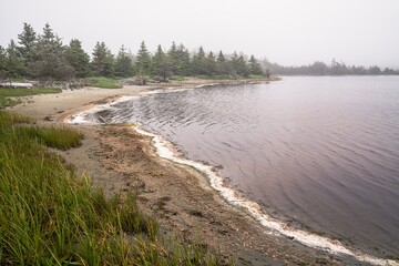 A beach in Taylors Head on Spry Bay Trailhead in Nova Scotia, Canada