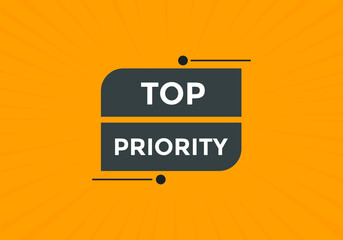 top priority text web template. social media post design
