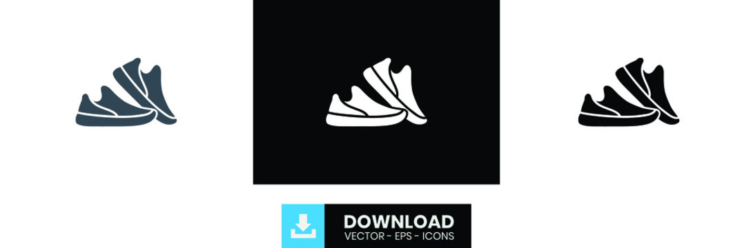 shoe outline icon, black shoe outline icon, white shoe outline icon, shoe icon.