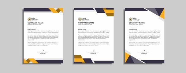 Fototapeta premium modern corporate letterhead template design