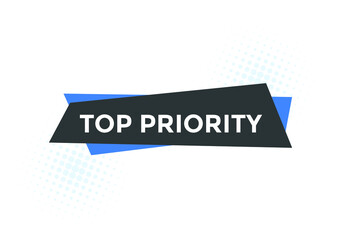top priority text web template. social media post design
