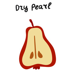 Dry pearl. Hand drawn vector illustration.