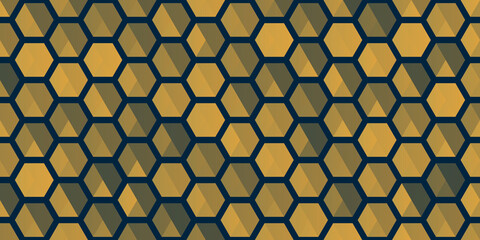 Wallpaper, Background, Flyer or Cover Design for Your Business with Hexagonal Grid Pattern on Abstract Geometric Texture - Base for Websites, Placards, Posters, Brochures, Creative Vector Template