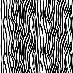 Abstract modern zebra seamless pattern. Animals trendy background. White and black decorative vector stock illustration for print, card, postcard, fabric, textile. Modern ornament of stylized skin