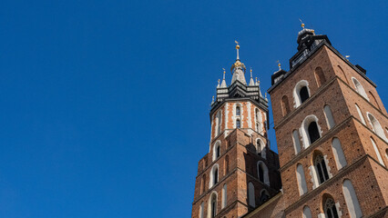 Fototapeta na wymiar Photo of St. Mary's Church in Krakow