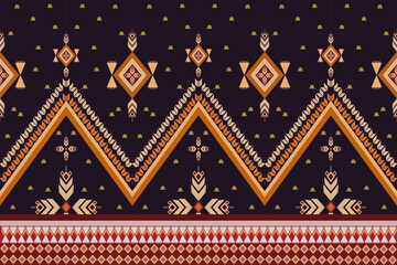 
triangular shape Frame with orange, yellow and flowers on black background for home decoration wallpaper.