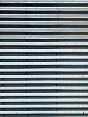 The aesthetic appearance of the door made of metal material, repeating itself.