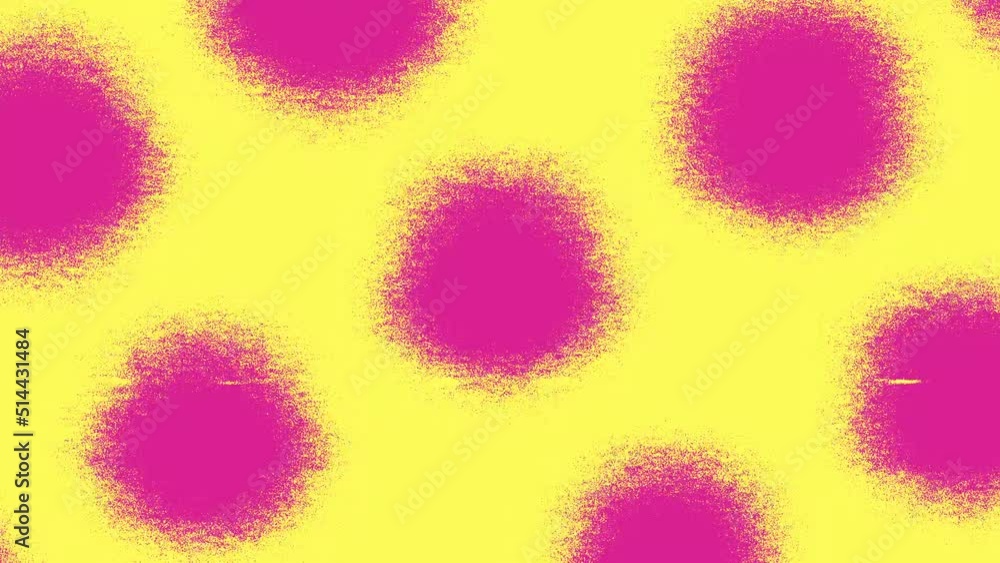 Poster big dots flickering and scratching slowly with changing loop abstract motion background