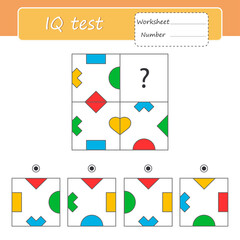 Education logic game for children. Puzzle for kids. IQ test. Match the right object. Vector illustration. Sheet for printing. - obrazy, fototapety, plakaty