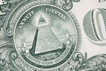 Eye of Providence on United States one dollar banknote