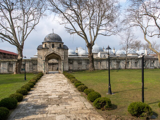 Fototapeta premium Suleymaniye Mosque in Istanbul in March blue sky