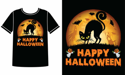 Happy Halloween T-shirt Design Templet