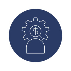 Business financial management technician icon