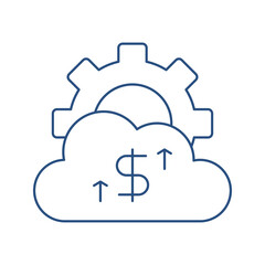 Cloud maintenance paid icon