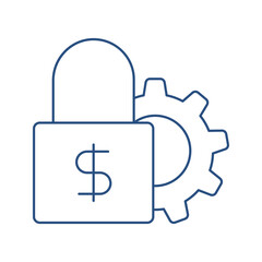 Obraz premium lock maintenance gear icon