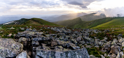 Sunset in Carpathians