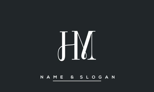 HM,  MH,  H,  M  Abstract  Letters  Logo  Monogram