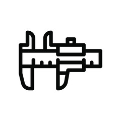 caliper line icon illustration vector graphic