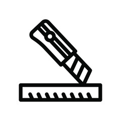 cutting line icon illustration vector graphic