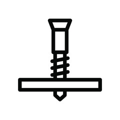 screw line icon illustration vector graphic