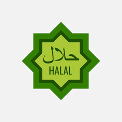 Halal sign / symbol for food and beverage permissible for Muslims to consume.