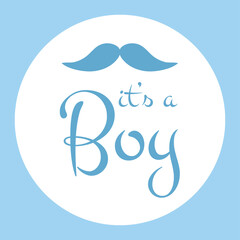 gender party blue card baby it's a boy