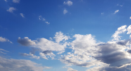 Fototapeta na wymiar Morning sky with white cumulus