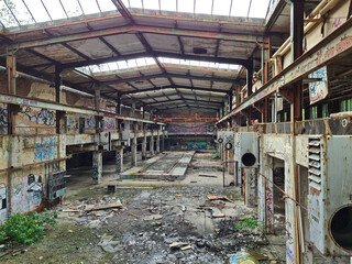 Naklejka premium Insights into an old derelict industrial plant
