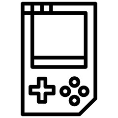 gameboy line icon