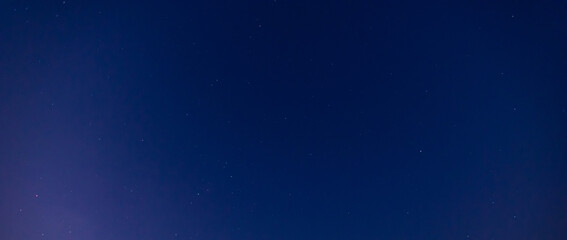 Stars in the sky.
Blue night panorama, milky way sky and stars on dark background, universe full of stars, nebula and galaxies.