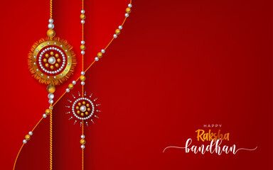 Happy Raksha Bandhan Festival Greeting Background Design Template