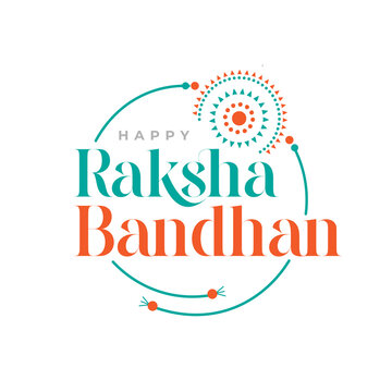 Happy Raksha Bandhan Sticker Greeting Template Design Illustration